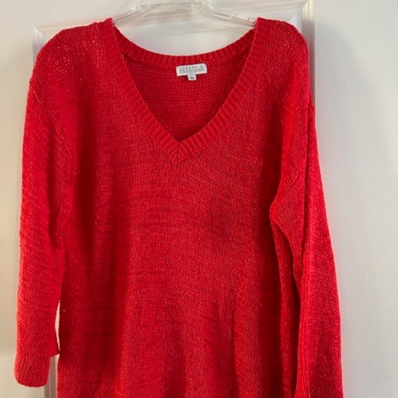 Joseph A Open Knit V-Neck Women's Sweater, Medium - Picture 1 of 4